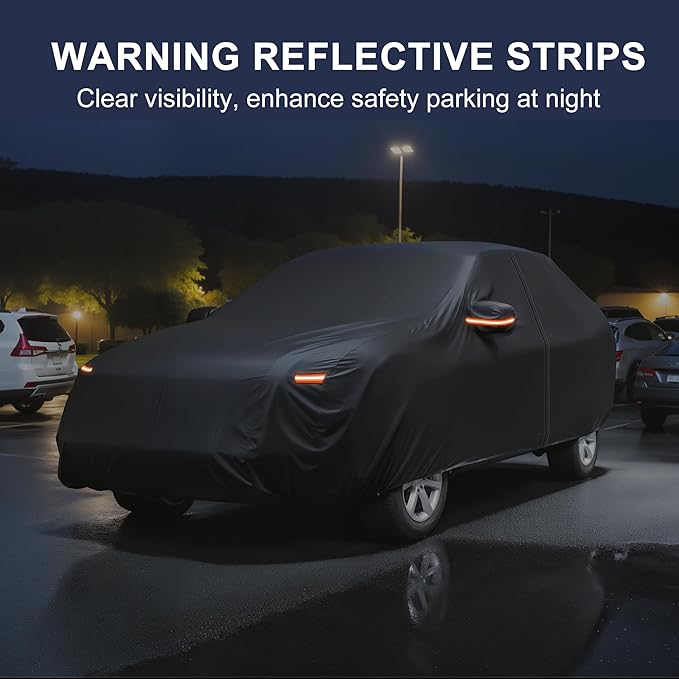 X AUTOHAUX Car Cover for Subaru Outback 210D-PU Outdoor Full Car Cover All Weather with Door Zipper for Waterproof Windproof Sun Rain Snow Protection