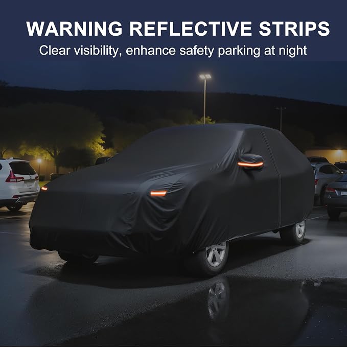 X AUTOHAUX Car Cover for Mazda CX-5 210D-PU Outdoor Full Car Cover All Weather with Door Zipper for Waterproof Windproof Sun Rain Snow Protection