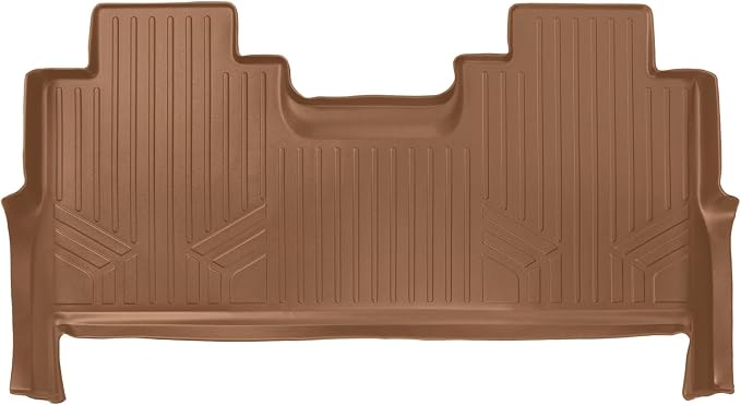 MAXLINER Floor Mats 2nd Row Liner Tan for 2017-2019 Ford F-250 / F-350 Super Duty Crew Cab with 1st Row Bucket Seats