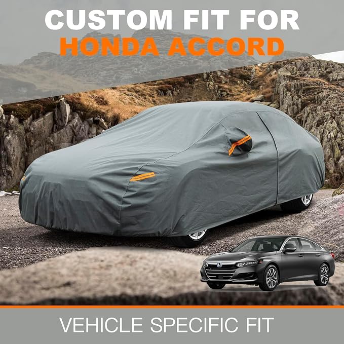 Kayme Heavy Duty Car Cover Custom Fit Mazda 6 (2002-2025) Waterproof All Weather for Automobiles, Full Exterior Covers Sun Rain UV Protection.（Deliver About 3-10 Days）