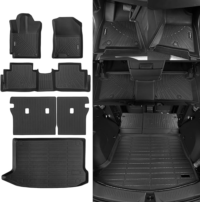Naibeve Floor Mats for 2018-2023 Hyundai Kona | All Weather Custom Fit Floor Mats, Cargo Mat, Backrest Mats, No Electric Interior Protector accessories