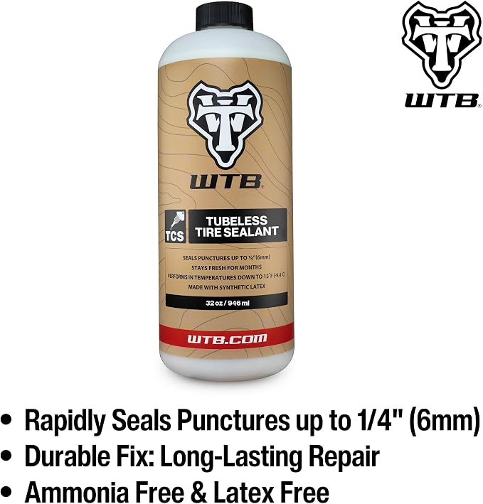 WTB Tubeless Bike Tire Sealant (4 oz to 1 Gallon) - Quick Seal for Punctures up to 6mm - All Conditions