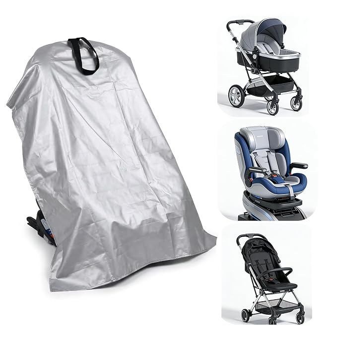 Baby Car Seat Sun Shade Cover Heat Protector, Carseat UV Protection Cooler Cover, Summer Travel Accessories