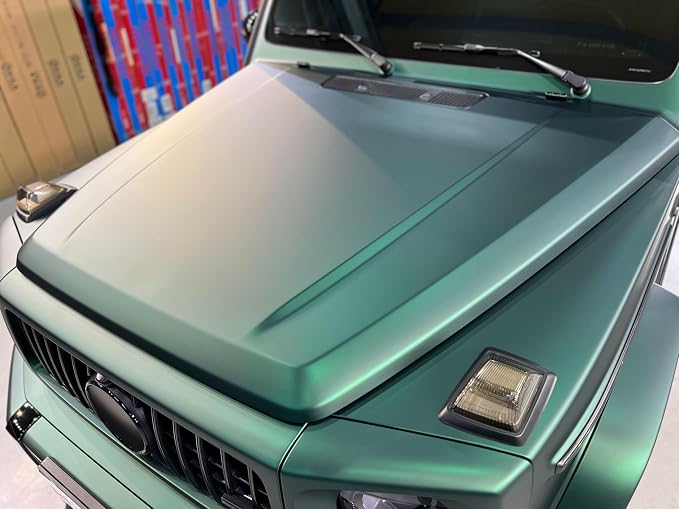 ColorFusion PPF by VViViD, Satin Chrome Stealth Green Dry Apply PPF Vinyl Car Wrap Roll 20ft x 5ft