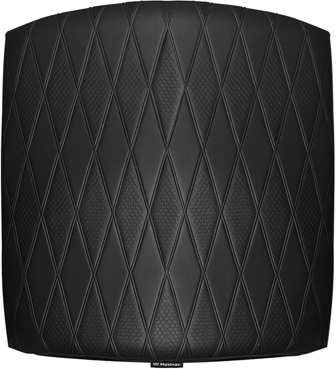 Muslogy Center Console Armrest Cover Fit for Ram 1500 2500 3500 2019-2026 Accessories, Comfort Armrest Pad Console Lid Cushion Vegan Leather 1-Inch Extra Thick, Bucket Seat ONLY (V2 Diamond Pattern)