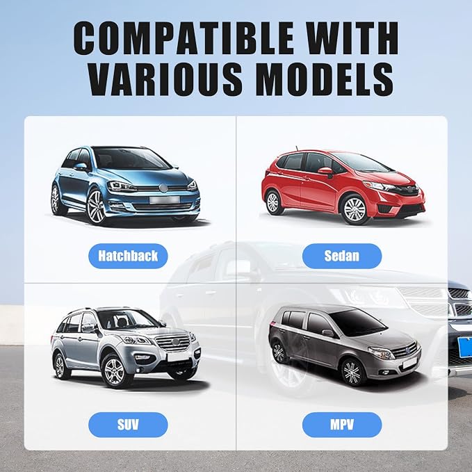 1 PC Car Half Car Cover Sunshade, Windshield Hood Front Window All-Season Protection Waterproof Dustproof Frostproof Car Cloth, Outdoor Foldable Protective Cover, Universal for Cars (Silver)