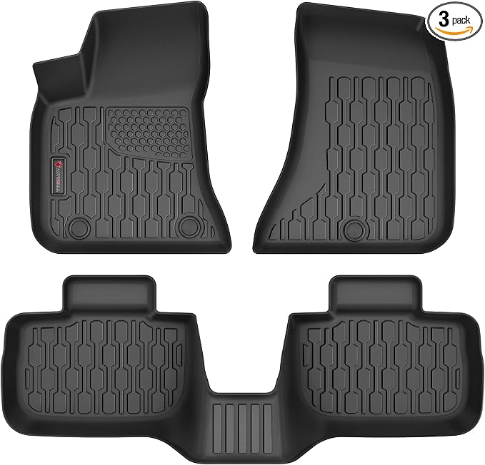 Floor Mats Compatible with 2011-2023 Dodge Charger RWD & Chrysler 300 Rear-Wheel Drive ONLY, All Weather TPE Floor Liners, Custom Fit Car mats, 1st & 2nd Row, Black