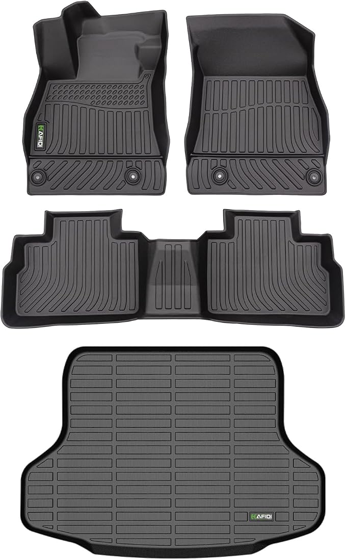 HAFIDI® Floor Mats & Cargo Liner Set Fit for Nissan Sentra 2025 2024-2020 All Weather Protection TPE Anti-Slip Automotive Full Set Floor Liners Custom Accessories - Black