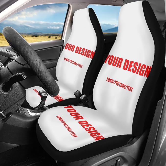Customized Car Seat Cover for Front Seat - SUV Truck Sedan Van, Printed High Back Saddle Blankets Auto Seat Protectors, Fit Most Vehicles, Auto Seat Accessories