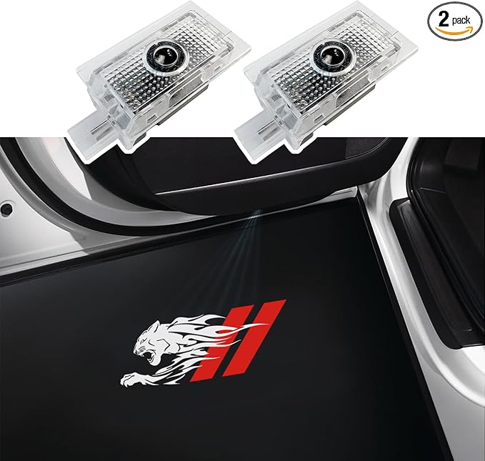 2Pcs Car Door Logo Lights Compatible with Charger 2010-present Puddle Lamps Projector Laser Door Shadow Light Puddle Lights Accessories (P2)