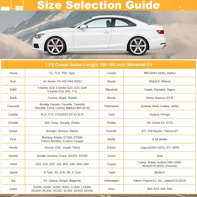 GUNHYI 16 Layers Car Cover Waterproof All Weather, Heavy Duty Full Exterior Cover Universal Fit Coupe Ford Mustang/Shelby, Chevrolet Camaro/Corvette, Kia Optima, Audi A4/A5, BMW 5 Series 525i etc.