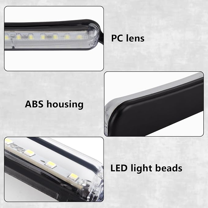 BFXM LED License Plate Lights 12 V DC Universal License Plate Light, Waterproof Tag Lamp Assembly Replacement LED Plate Light for Car Trailer UTV ATV Truck RV Boat