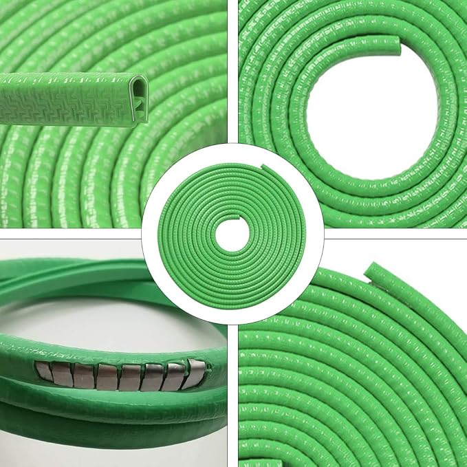 Garneck Car Door Protector Edge Guards Rubber U Shape Edge Trim Seal Strips Protector Car Door Edge Protection for Car Auto Vehicle 10M