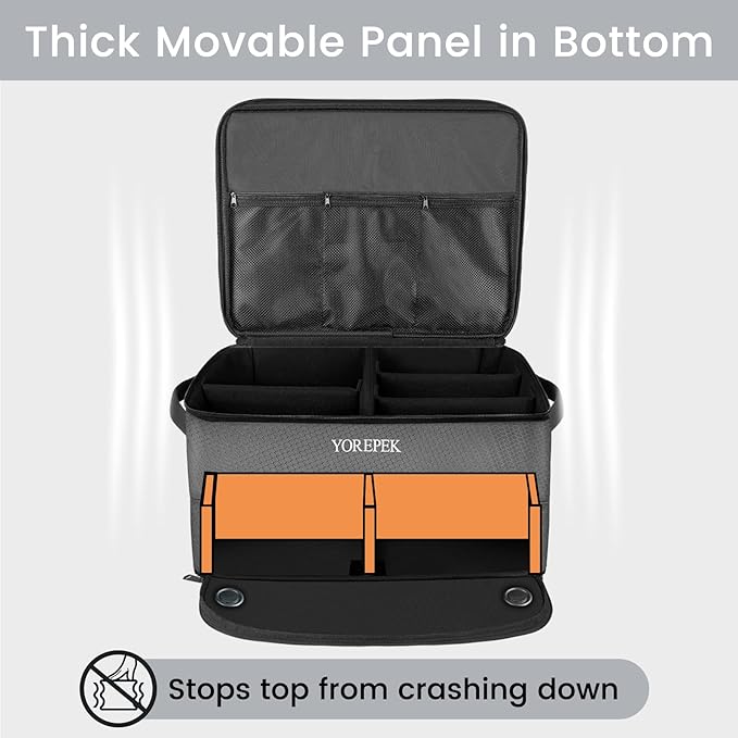 YOREPEK Golf Gifts for Men, 2 Layer Golf Trunk Organizer for 2 Pair Shoes | Waterproof Car Trunk Locker with Separate Ventilated Compartment for Balls, Tees, Clothes, Gloves, Birthday Gifts for Golfers
