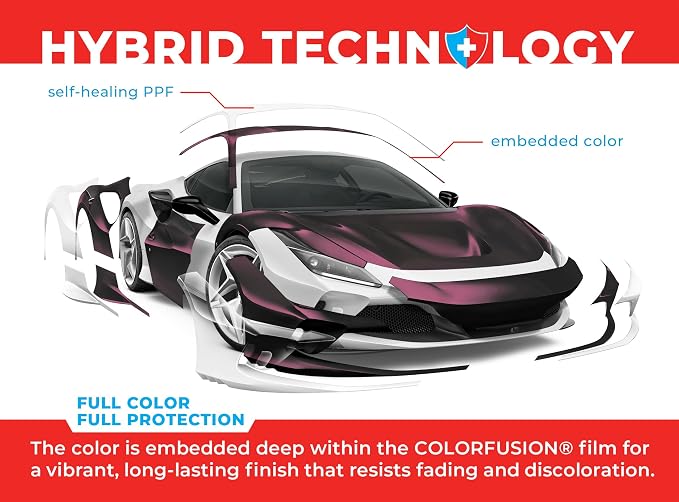 ColorFusion PPF by VViViD, Matte Stealth Cosmic Purple Dry Apply PPF Vinyl Car Wrap Roll 60ft x 5ft