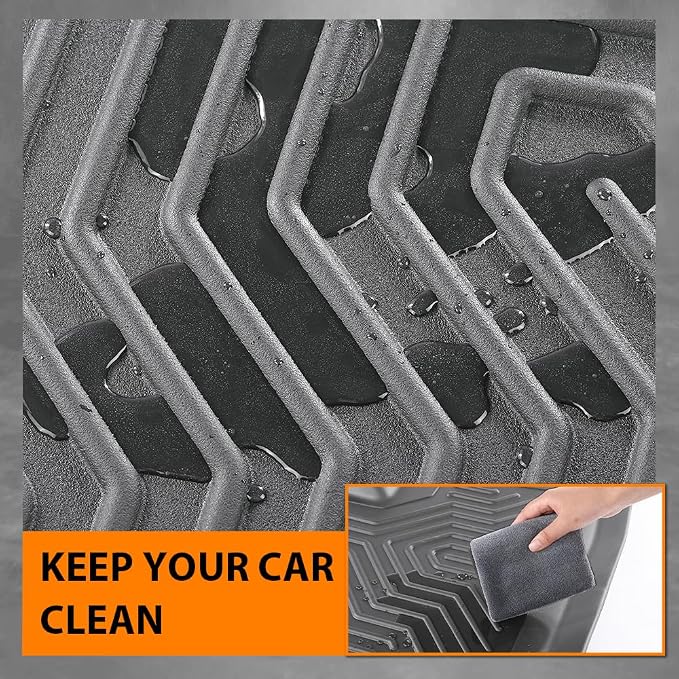G-PLUS Floor Mats Compatible with Toyota 4Runner 1996-2002,Gray | All Weather Protection,Non-Slip,Custom Fit Floor Cargo Liner,TPE Full Coverage,1st & 2nd Row,Black,3PCS