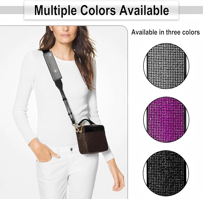 ecocstm 2 PCS Bling Car Seat Belt Shoulder Pads, Bling Seat Belt Covers with Bling Rhinestones, Car Accessories Seatbelt Strap Pad with Crystal Diamond for Car, Truck, SUV (White Diamond)