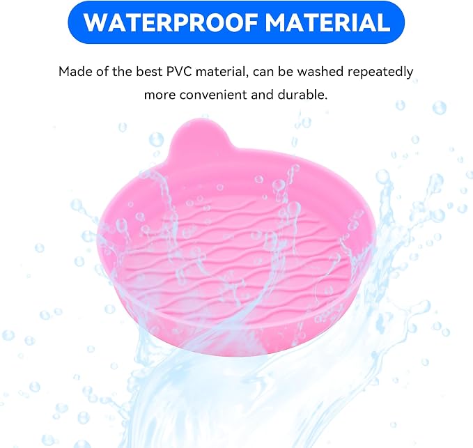 4PCS Car Cup Holder Coasters, Universal Silicone Non-Slip Insert Cup Coasters, Soft Wave Pattern Cup Holders, Car Interior Accessories for SUV, Truck, RV (Pink)