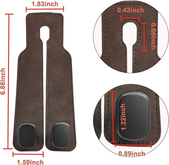 Amelity Car Headrest Hooks, Purse Hook for Car 2 Pack Brown | Universal Car Interior Accessories for Women, Available in 2/4 Pack, Storage Hanger Holds Purses, Backpacks, Grocery Bags