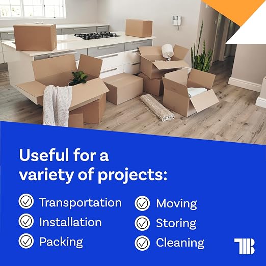 TapeManBlue Multi-Surface Protection Film, 6 inch x 100' Roll, Removable Surface Protection Film for Plastic, Metal, Counters, Floors, and Appliances, Clear Self Adhesive Multi-Use Protective Tape