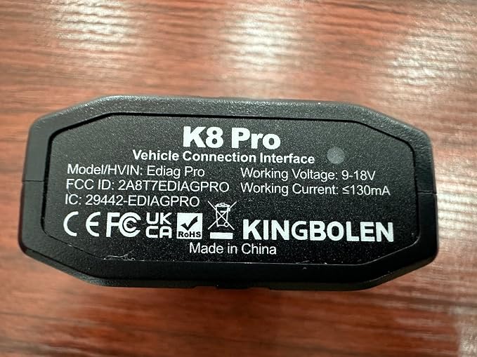KINGBOLEN K8 Pro 8-Inch Bidirectional Bluetooth OBD2 Diagnostic Scanner | Lifetime Software Updates, All Systems Scan,34+ Resets, CAN FD & DoIP, ECU Code, V.A.G Guide, FCA AutoAuth, No Subscription