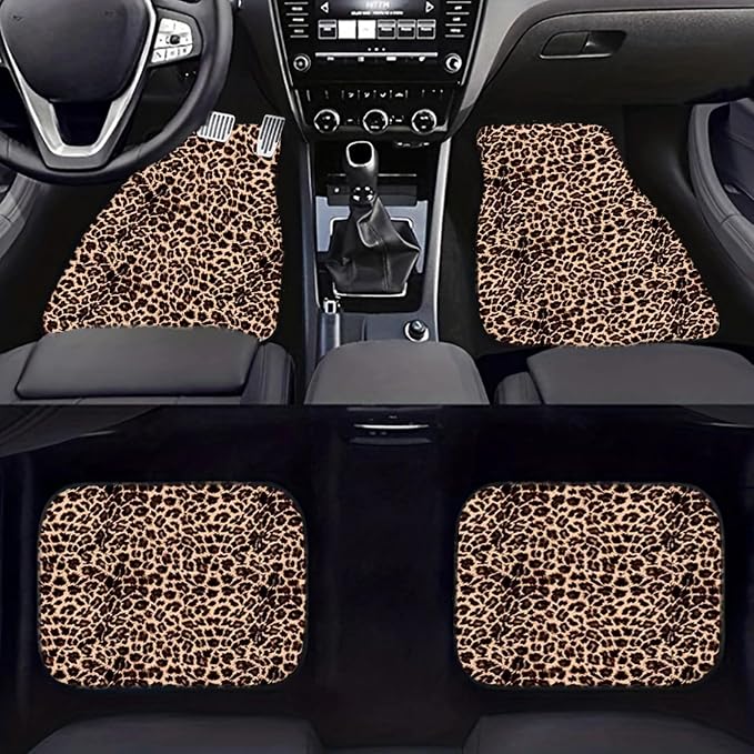 Car Floor Mats Non-Slip Automotive Floor Mats All-Weather Front Rear Car Floor Foot Mat Sets of 4 Pieces Foot Mats Rugs Carpet for Car Trucks SUV Sedans (NO.47)