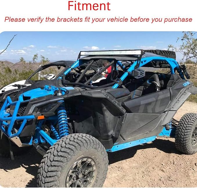 Compatible with 50/52 inch LED Light Bar Upper Roof Windshield Mounting Brackets Compatible with Can Am Maverick X3 and X3 Max 2017-2026 All Models