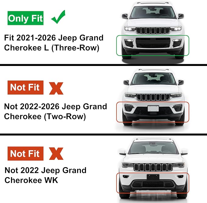 KARPAL Floor Mats for 2021-2025 2026 Jeep Grand Cherokee L (6-Seater w/o 2nd Row Center Armrest), All Weather TPE Custom Fit Floor Liners Car Mats Accessories