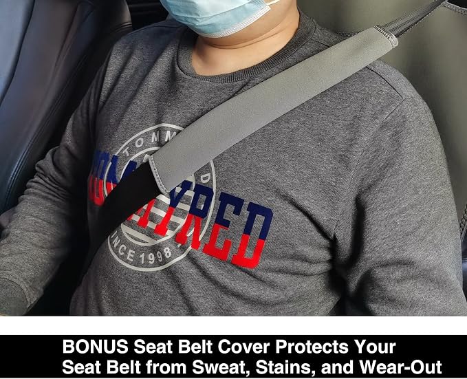 VSHIELD Waterproof Neoprene Car Seat Cover, Sweatproof Non-Slip Seat Protector, Universal Fit for Front Bucket or Rear Bench Seat of Cars, SUVs, Vans, Trucks, Compatible with Airbags and Armrests