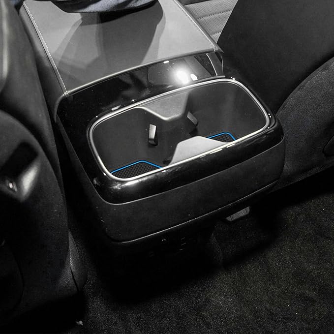 Cup Holder Insert for Telluride Accessories 2025 2024 2023 2022 2021 2020 Center Console Liners Door Pocket Slot Mats Non-Slip Anti Dust Pads Premium Interior 26Pcs Set (Blue Trim)