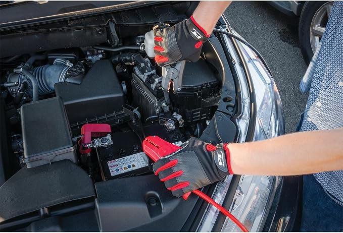 Performance Tool W1675 10ft 4GA Lighted Jumper Cables - Tangle-Free, Heavy Duty Clamps, Suitable for Trucks, SUVs, and Other Large Vehicles