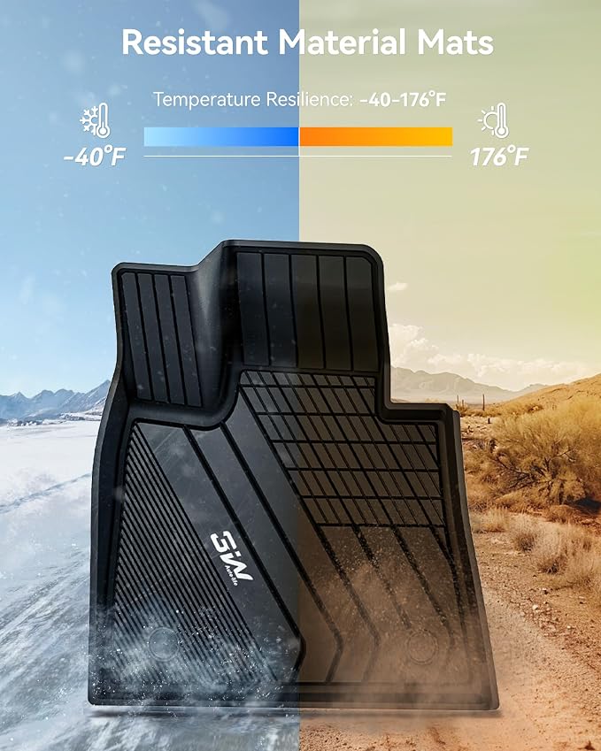 3W Floor Mats & Cargo Liner Custom Fit for BMW X5 2019-2024 2025 2026 40i/45e/50e/50i/M/M50i/M60i TPE All-Weather Full Set Heavy Duty Floor Liner and Trunk Mat Accessories (Only for 5 Passenger)