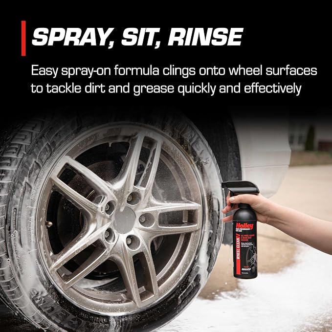Holley Wheel Clean - All Wheel Cleaner & Brake Dust Remover - High-Performance Car Care, Spray on and Dissolve Grime - Acid-Free Formula for Tires - 16 oz.