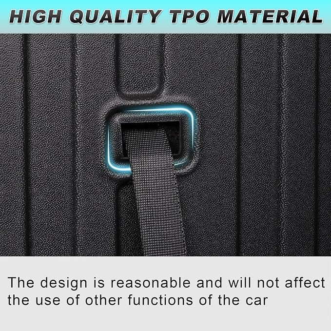 Cargo Mat & Backrest Mat Fit for Honda Pilot 2016-2025 2026 (No Elite) | All Weather Protection Cargo Liner with Backrest Mat Behind 3rd Row Back Seat Protector