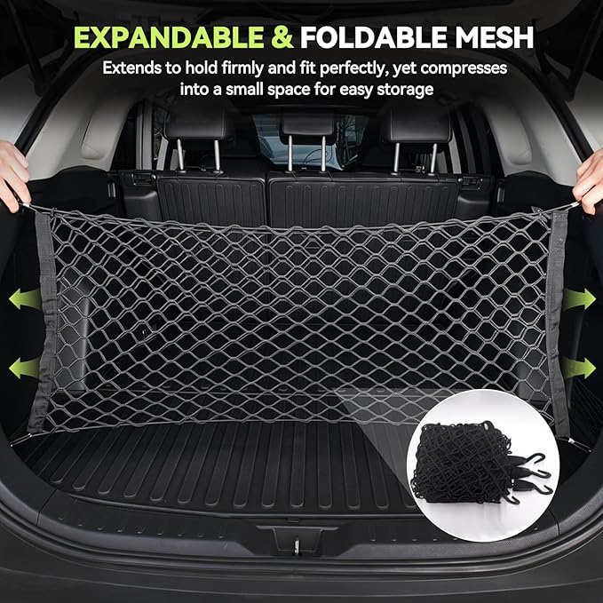Tongama-Cargo Net for 2023-2026 Kia Sportage, Heavy Duty Elastic Trunk Storage Net with Hooks for Kia Sportage Car Exterior Accessories