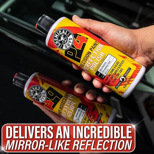 Chemical Guys, C4 & P4 Compound & Polish Paint Correction Kit, 2 x 16 oz | Cut scratches, swirls and towel marks with C4, then refine depth and gloss with P4, safe on clear coat paint