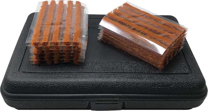 Tire Plug Kit 65 Piece - Flat Tire Repair Kit - Heavy Duty Plug Probe & Needle Tool- Fix for Car Truck Motorcycle ATV RV Jeep & More - All in One Puncture Repair Kit
