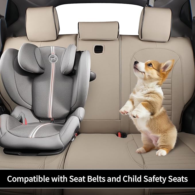 EKR Car Seat Covers for Honda CRV 2015-2016 Leatherette Full Set | Custom Fit for Honda CRV 2015 2016 Full Wrap,Airbag Compatible,Waterproof Pet-resistant,Faux Leather(Beige)