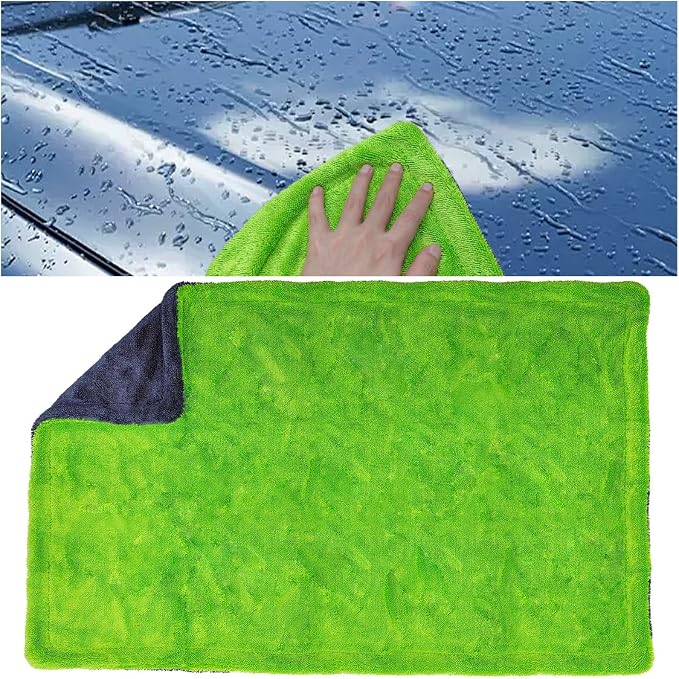 36"×24" Car Drying Towel, 1400 GSM Extra Large Microfiber Cleaning Towel with Twisted-Loop Technique, Ultra Absorbent & Scratch-Free Drying Cloth for SUV Truck RV, Machine Washable(60x90cm)