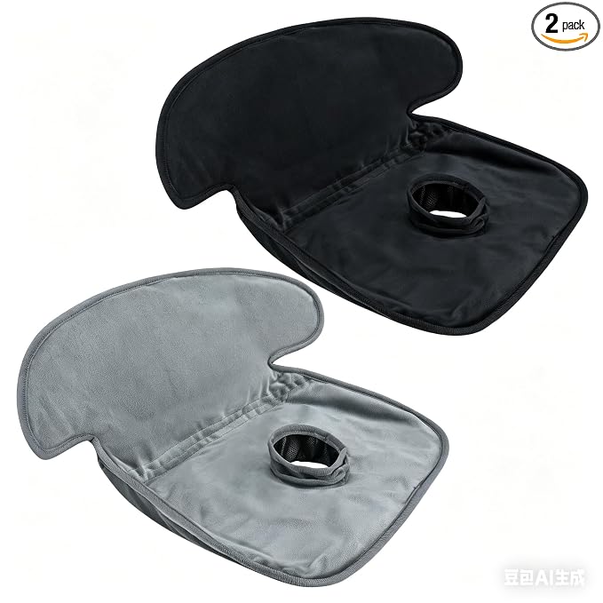 INFANZIA Dry Seat, Car Seat Protector Waterproof Carseat Liner Potty Training Toddlers, Baby and Infants, Piddle Pad for Carseats Strollers (Black and Gray, 2-Pack)