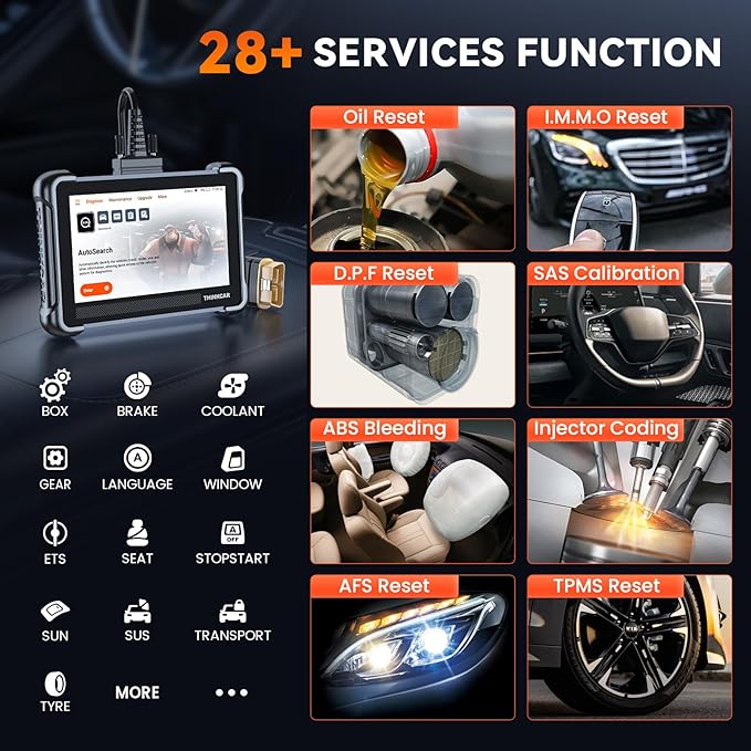 THINKCAR Bidirectional Scan Tool, Thinkscan 672 All System OBD2 Scanner Diagnostic Tool, 28 Reset,Scanner for Car with Active Test, FCA Autoauth,CANFD, Free Lifetime Upgrade,Automotive Diagnostic Tool