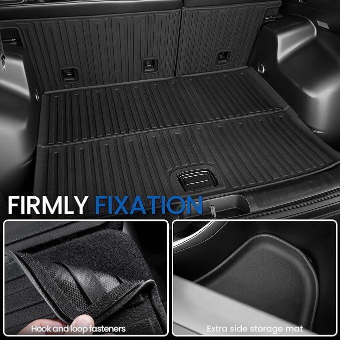Floor Mats Set for 2019-2023 Jeep Cherokee, All Weather TPE Floor Liners Backrest Mat Trunk Mat Cargo Liner Door Sill Guards Accessories