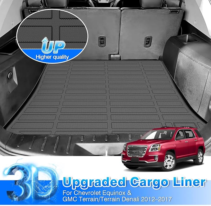 Cartist Floor Mats and Cargo Liner Fit for Chevy Equinox & GMC Terrain 2012 2013 2014 2015 2016 2017 All Weather Floor Mat Equinox Accessories Heavy Duty Carpet Protection