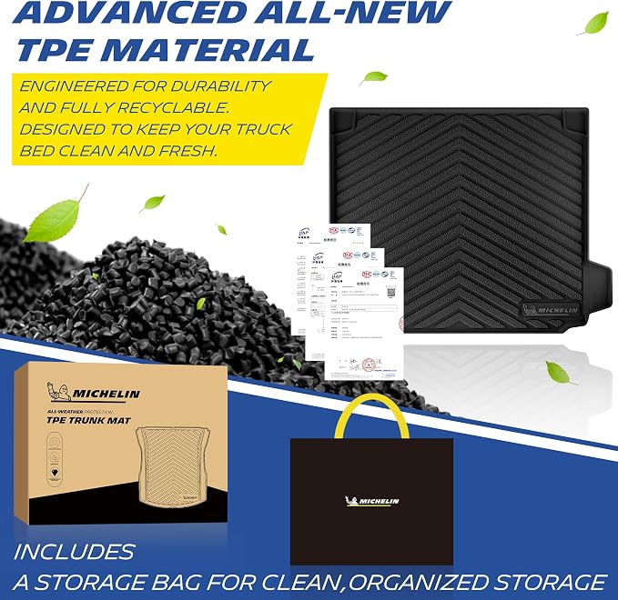 Michelin Vehicle Mats for 2019-2026 BMW X5 PHEV, 5 Seats, Trunk Mat 1PCS | Not Fit 7 Seats/Luggage Compartment, Custom Fit, All-Weather TPE Car Mat Accessories Cargo Liner, Premier