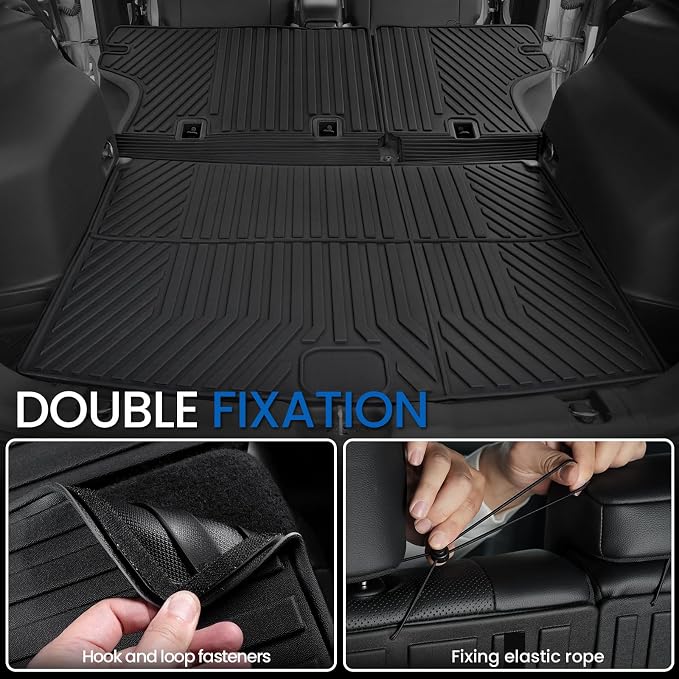 Floor Mats Set for Jeep Compass 2017-2025 2026, All Weather TPE Cargo Liner Trunk Mat Backrest Mat Door Sill Guards Accessories Fit New Body Style 2nd Generation