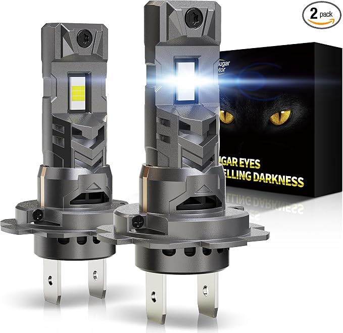 Cougar Motor H7 Bulbs, No Adapter Required H7 Fog Light 1:1 Mini Size 6500K White Plug and Play Fog Bulb of 2