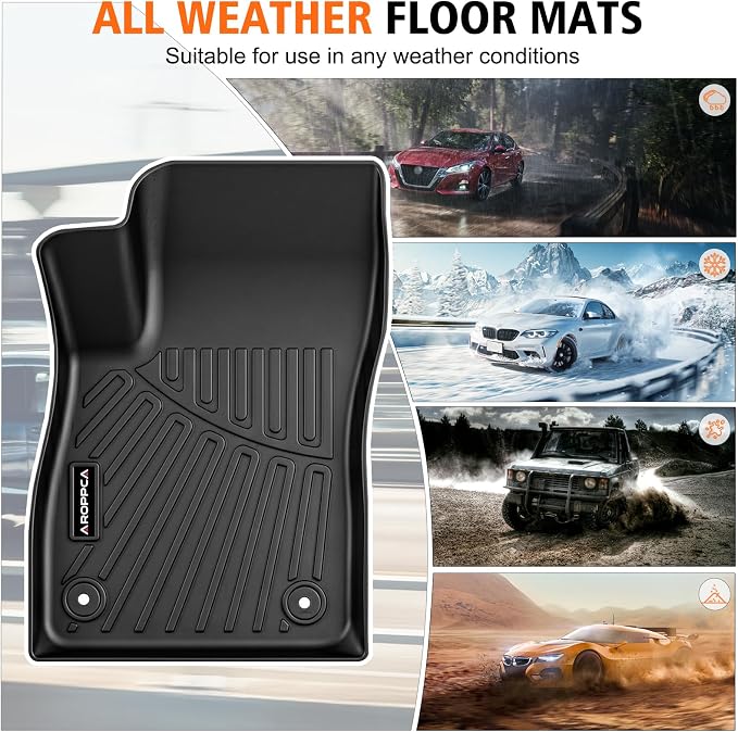 All Weather Floor Mats Cargo Liner for Chevy Trax 2014-2023 & Buick Encore 2013-2023 (Not GX), TPE Rubber Floor Liners Anti-Slip Full Set Automotive Mats for Chevy Trax & for Buick Encore Accessories