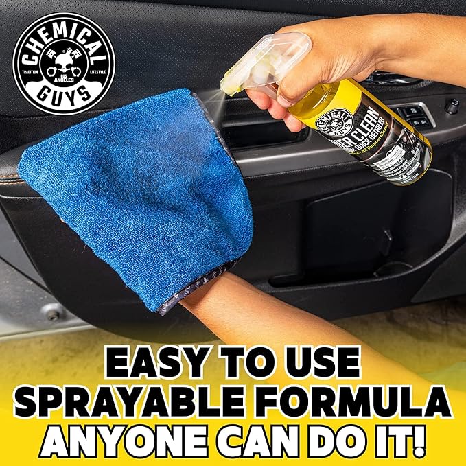 Chemical Guys, InnerClean Interior Quick Detailer, Pineapple Scent, 32 oz | Spray-and-wipe detailer cleans and refreshes dashboards, door panels, seats and trim, pineapple scent, non-greasy