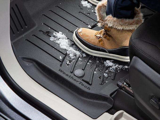 WeatherTech FloorLiner HP Custom Fit Floor Mats for Jeep Wrangler 4-Door, Wrangler Unlimited 4-Door, Wrangler 4-Door Rubicon 392-1st & 2nd Row (441313-1-2IM), Black