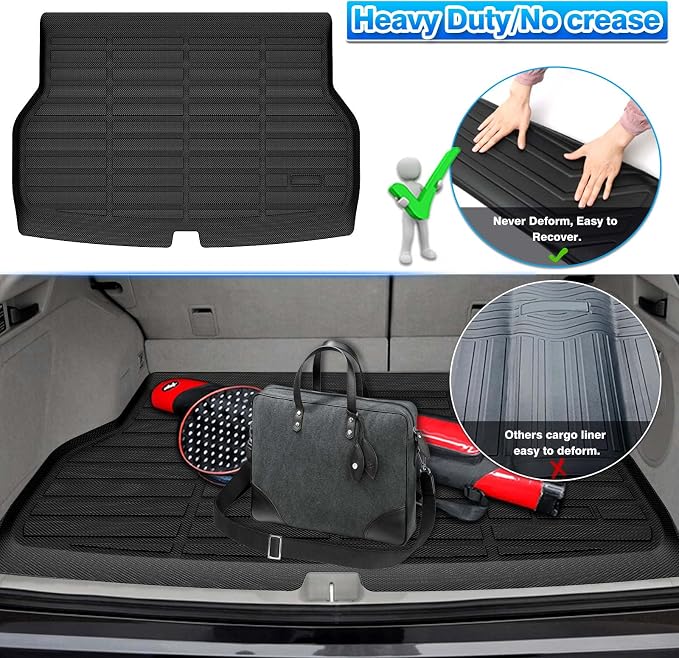 Cartist Custom Fit for Cargo Liner Acura RDX 2013-2018 All Weather Rear Trunk Mat TPE Waterproof Carpet Protection